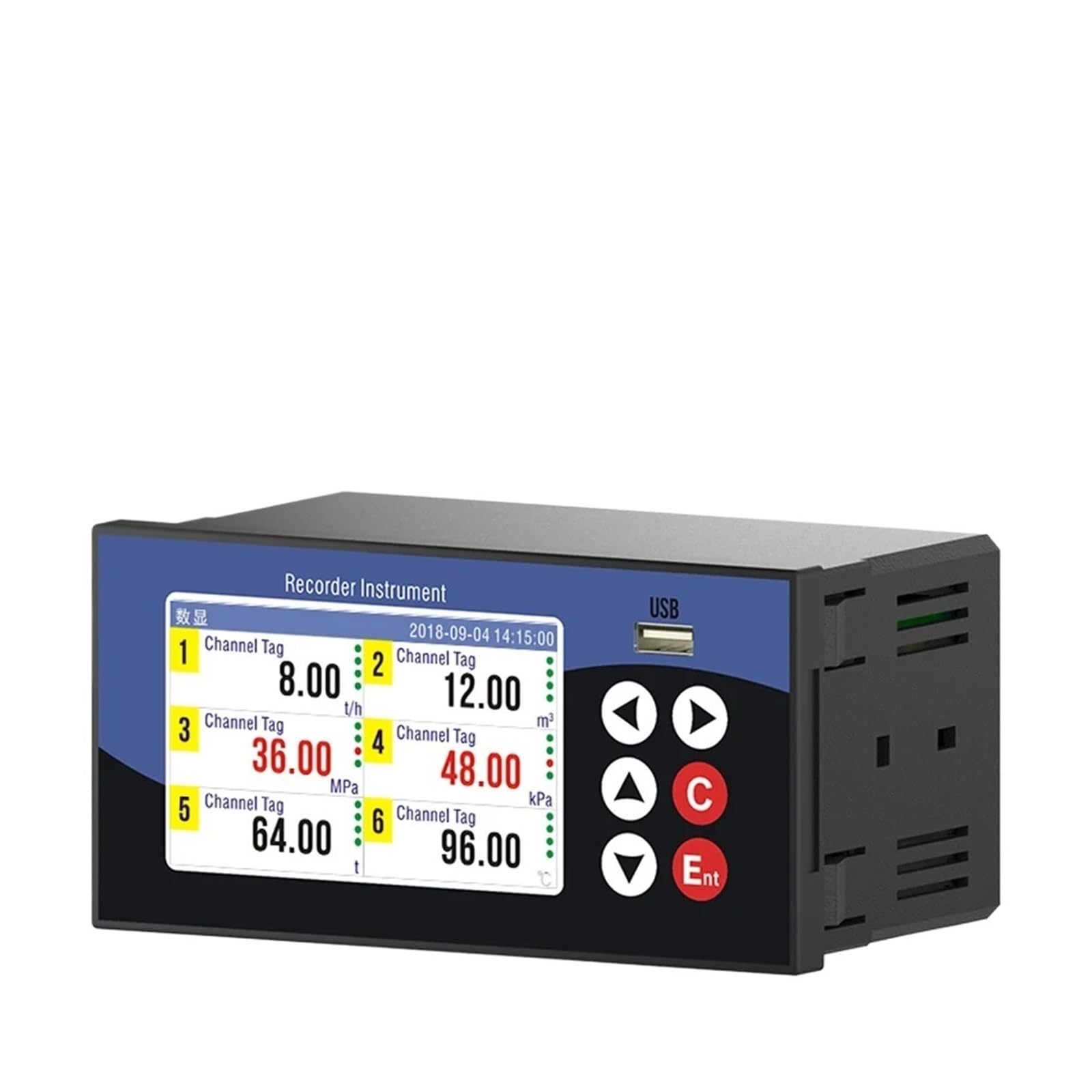 Datenlogger Temperatur Druck Strom Spannung PT100 4-20mA Analogsignal RS485(1 Channel (220VAC))