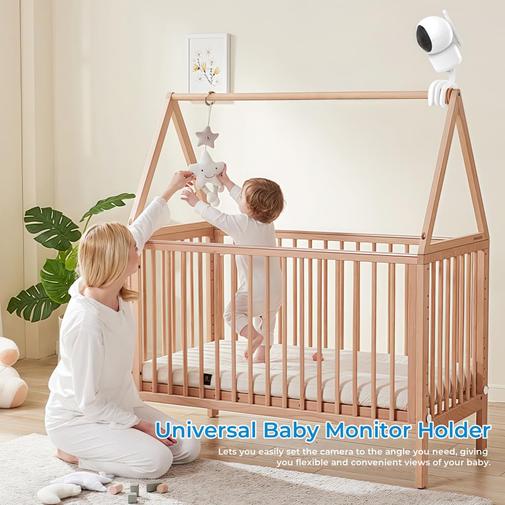 YUNSHANGHT Baby Monitor Holder - Universal No Drill Mount with 1/4" Thread, Flexible Camera Bracket for Babystar Vtech, Nanit, Motorola - Image 2