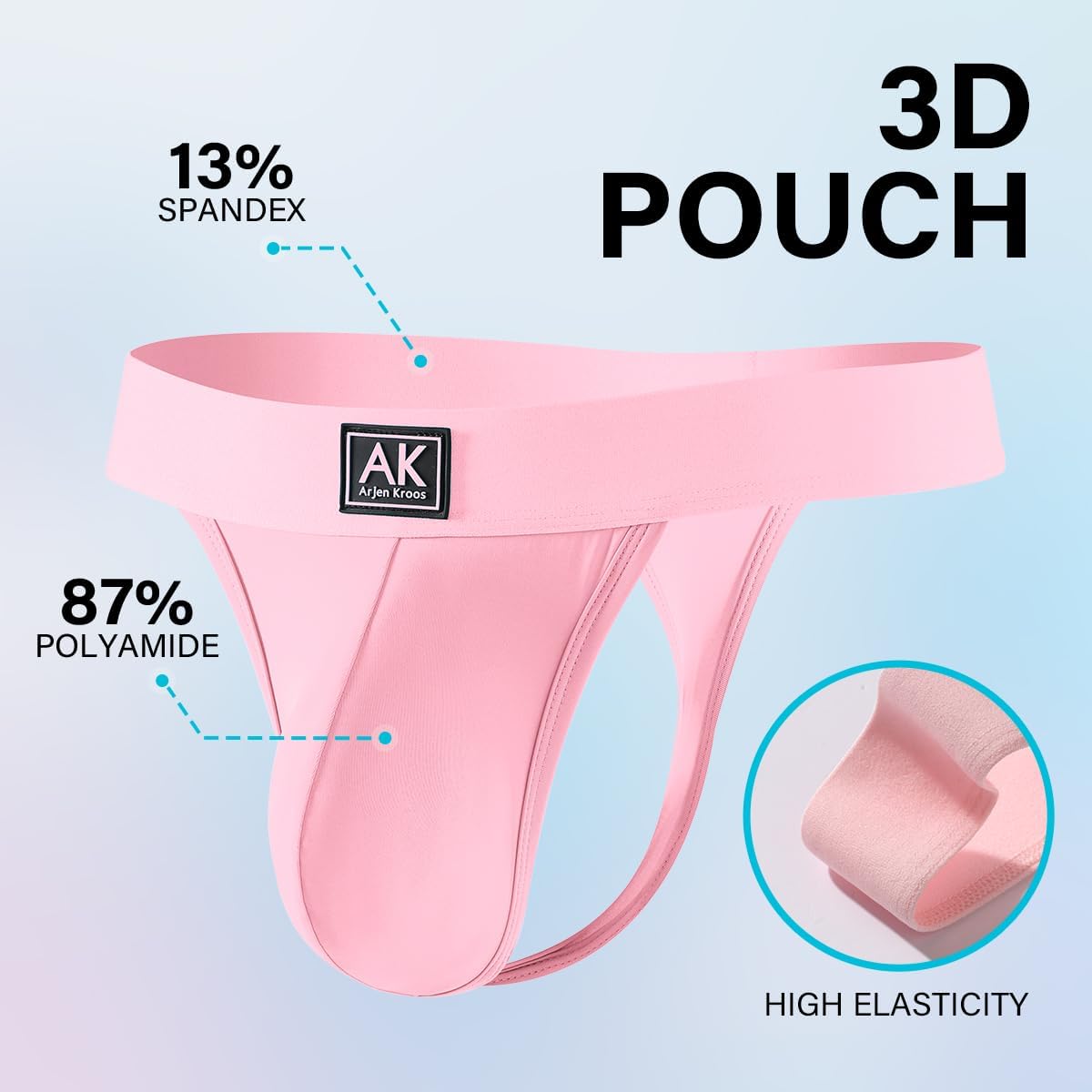 Arjen Kroos Men's Sexy Thongs Underwear Pouch G-String Athletic Supporter - Image 5