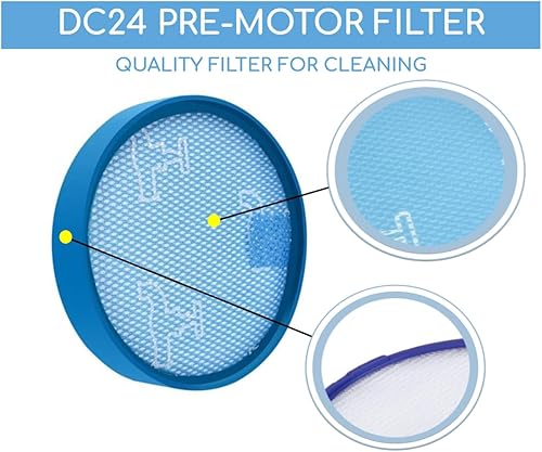 Miniatura 2 de Kit de filtro de repuesto diseñado para adaptarse a Dyson DC24 Animal DC24 Multi-Floor the Ball Filter Kit incluye filtros lavables y Hepa para