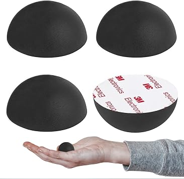 1.25 Subwoofer Speaker Isolation Pad with Adhesive Rubber Feet, 4 Packs | Reduce Vibration and Noise, Silicone Hemisphere Isolation Pads, Fits Subwoofers, Speakers, Turntables, Amps, Audio Equipment