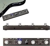 VEDO M-VAVE Chocolate-Plus Pedal MIDI Sem Fio, 4 Botões Foot Switch, Controle por APP, Pedaleira Portátil para Guitarra, Violão, Teclado, Compatível Windows, Mac, iOS, Android, Looper, Efeitos Bateria