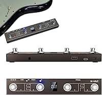 VEDO M-VAVE Chocolate-Plus Pedal MIDI Sem Fio, 4 Botões Foot Switch, Controle por APP, Pedaleira Portátil para Guitarra, Violão, Teclado, Compatível Windows, Mac, iOS, Android, Looper, Efeitos Bateria