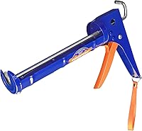 WADFOW WCG2309D-2 No Drip Caulking Gun - 9" Drip-Free Comfort Grip for 10oz Tubes, Smooth Rod, Blue