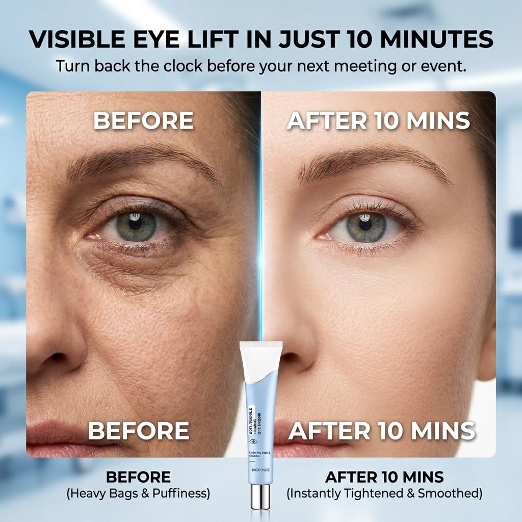 2Pcs Rapid Reduction Serum, Under Eye Bags and Wrinkles Serum|Instant Firming Eye Serum, Instant Under Eye Cream for Bags Dark Circles Treatment for Puffines