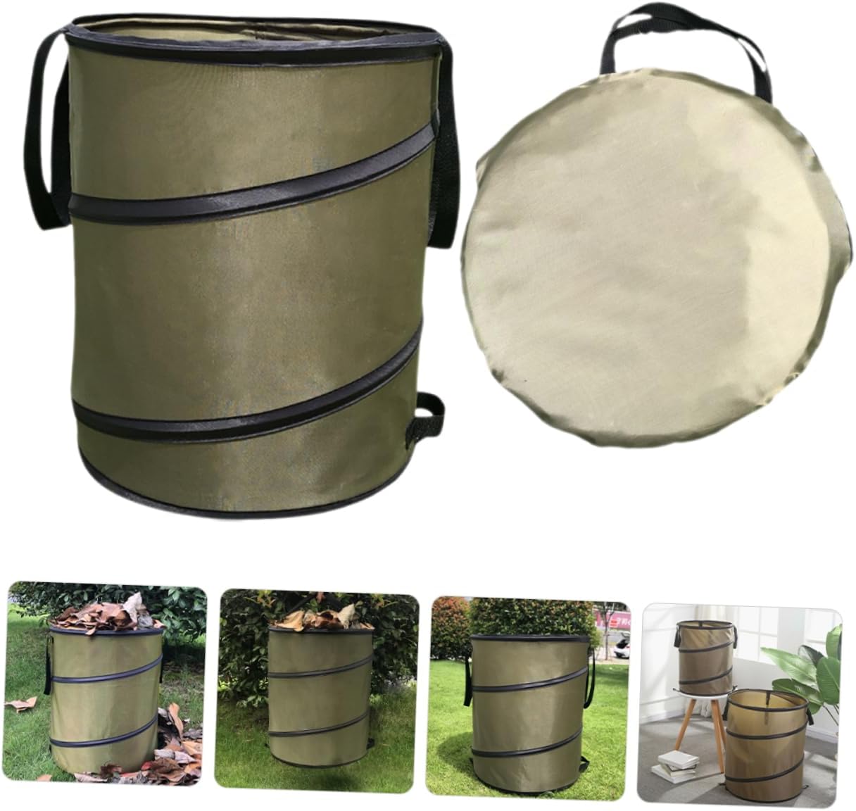 VOSAREA 1set Outdoor Trash Cans for Gardening and Camping Waste Container for Vehicles Clean-up and Parties Design