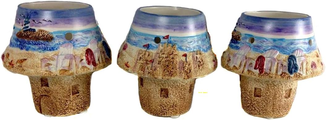 Retired Jackel International Castle Island Votive Lamps Set of 3