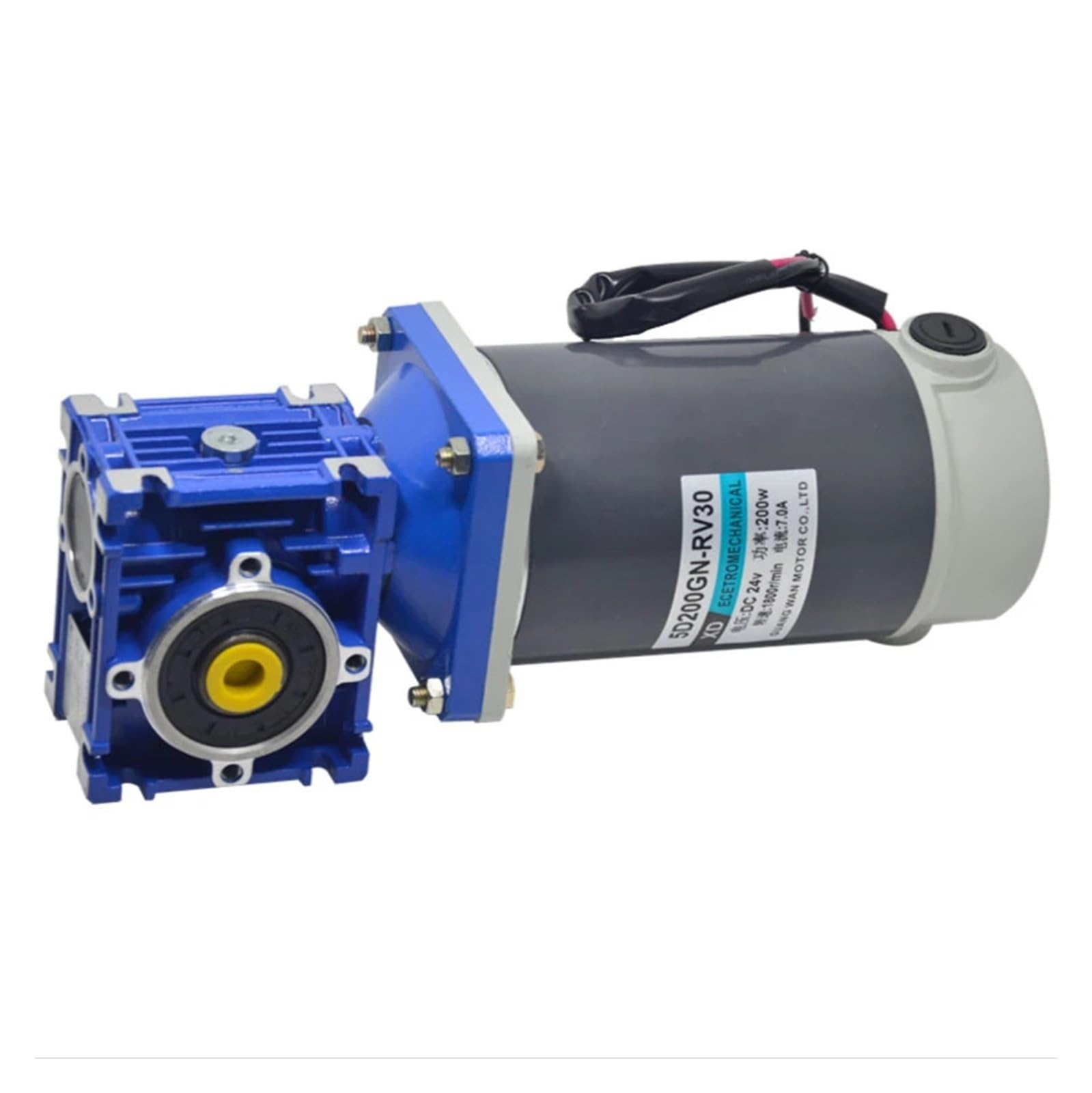 200W 12V 24V Radschnecken-Gleichstromgetriebemotor Hohes Drehmoment Vorwärts- und Rückwärtsdrehzahlregler RV30 für Boot, Auto, Ventilator, Haushaltsgerät(420rpm,24V)