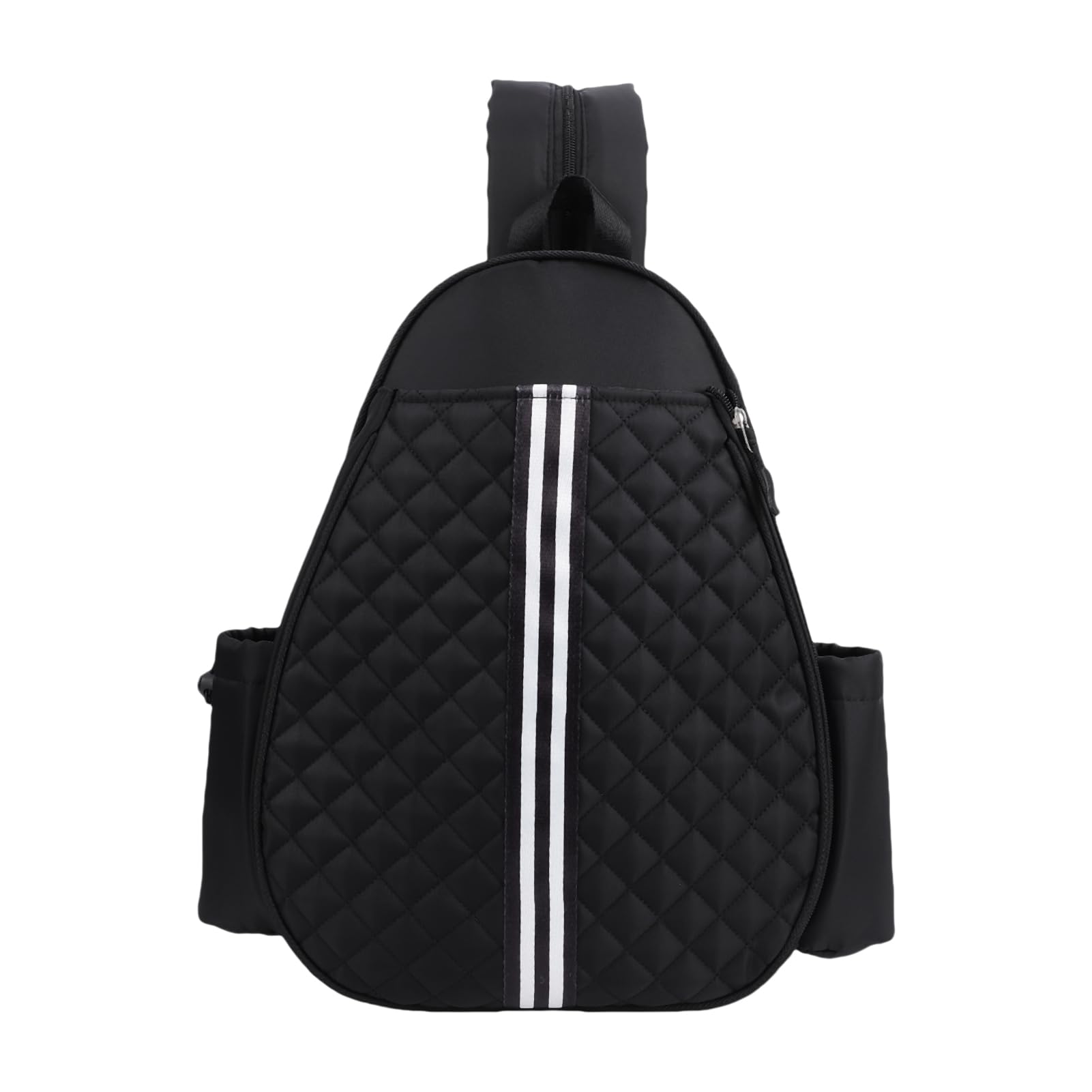 Borsa da Tennis con Scomparto Separato per la Racchetta Portabicchieri Grande Scomparto per Scarpe con Gancio Staccabile Zaino Multisport Donna Palestra da Viaggio (Nero)