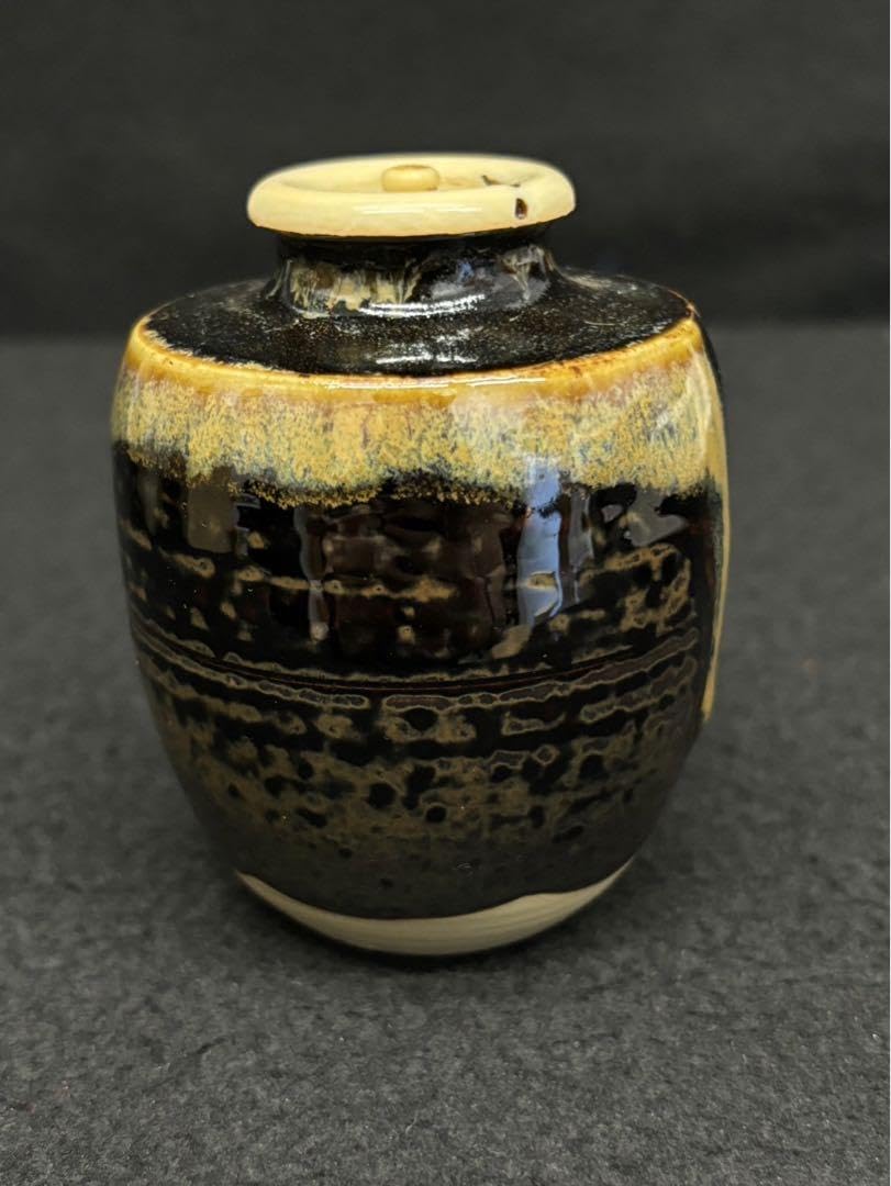 茶道具　高取焼　茶入　楽山作 栗山園オンライン通販部 / 【出物】 高取茶入 亀井楽山