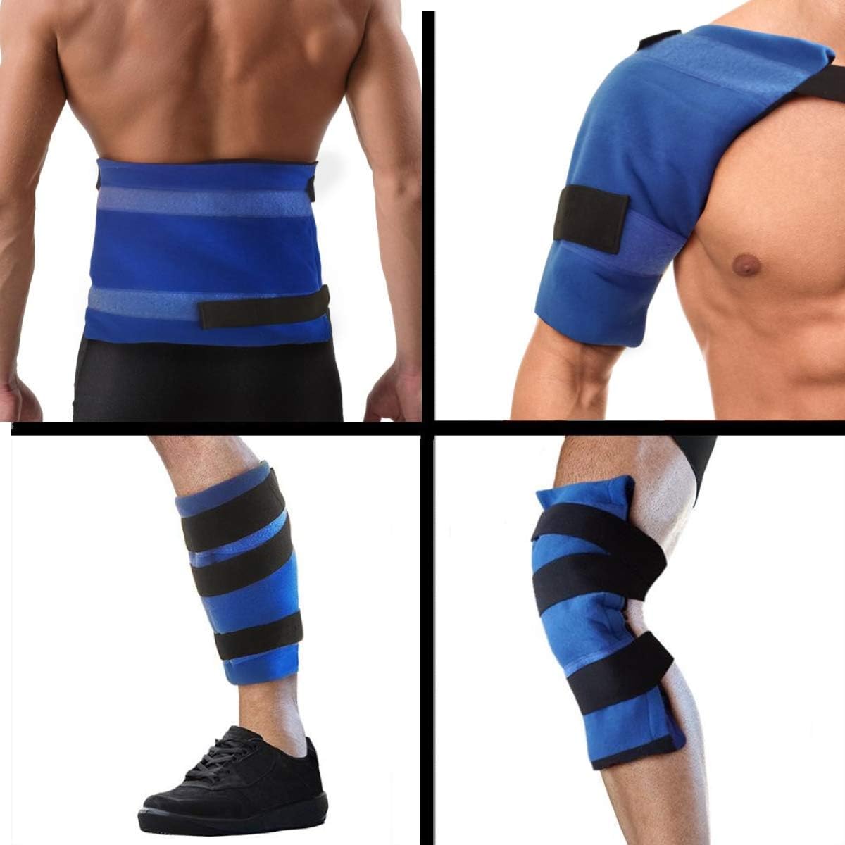 Best Oversized Gel Ice Packs for Injuries - Hot Cold Reusable Wrap - Men & Women