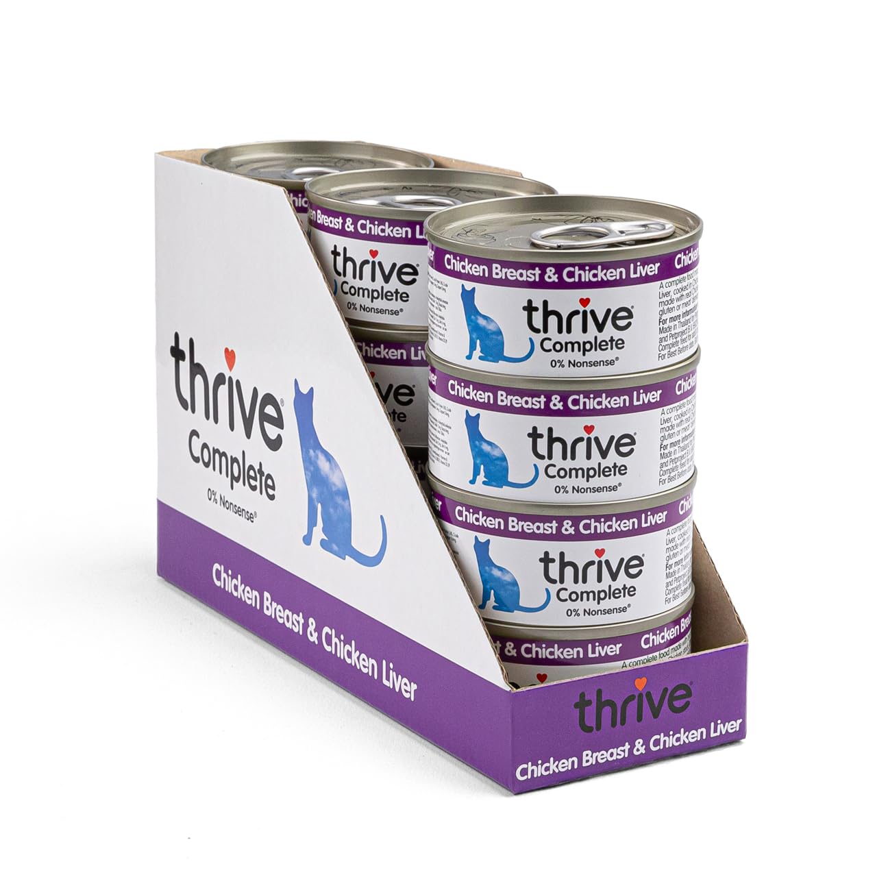 thrive Cat 100% COMPLETE - CHICKEN BREAST & CHICKEN LIVER (pack of 12)