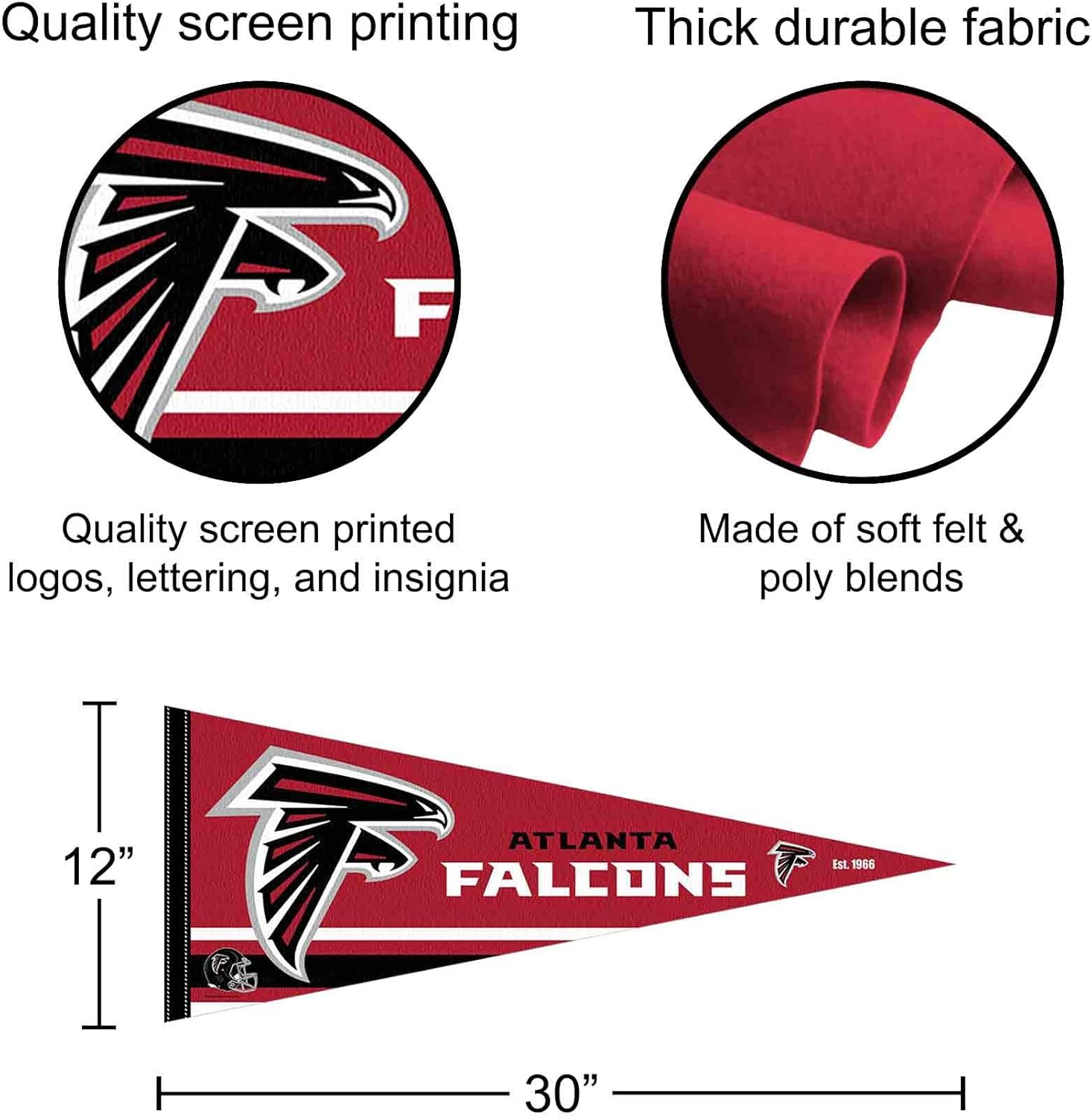 Atlanta Falcons Pennant Banner Flag - Image 2