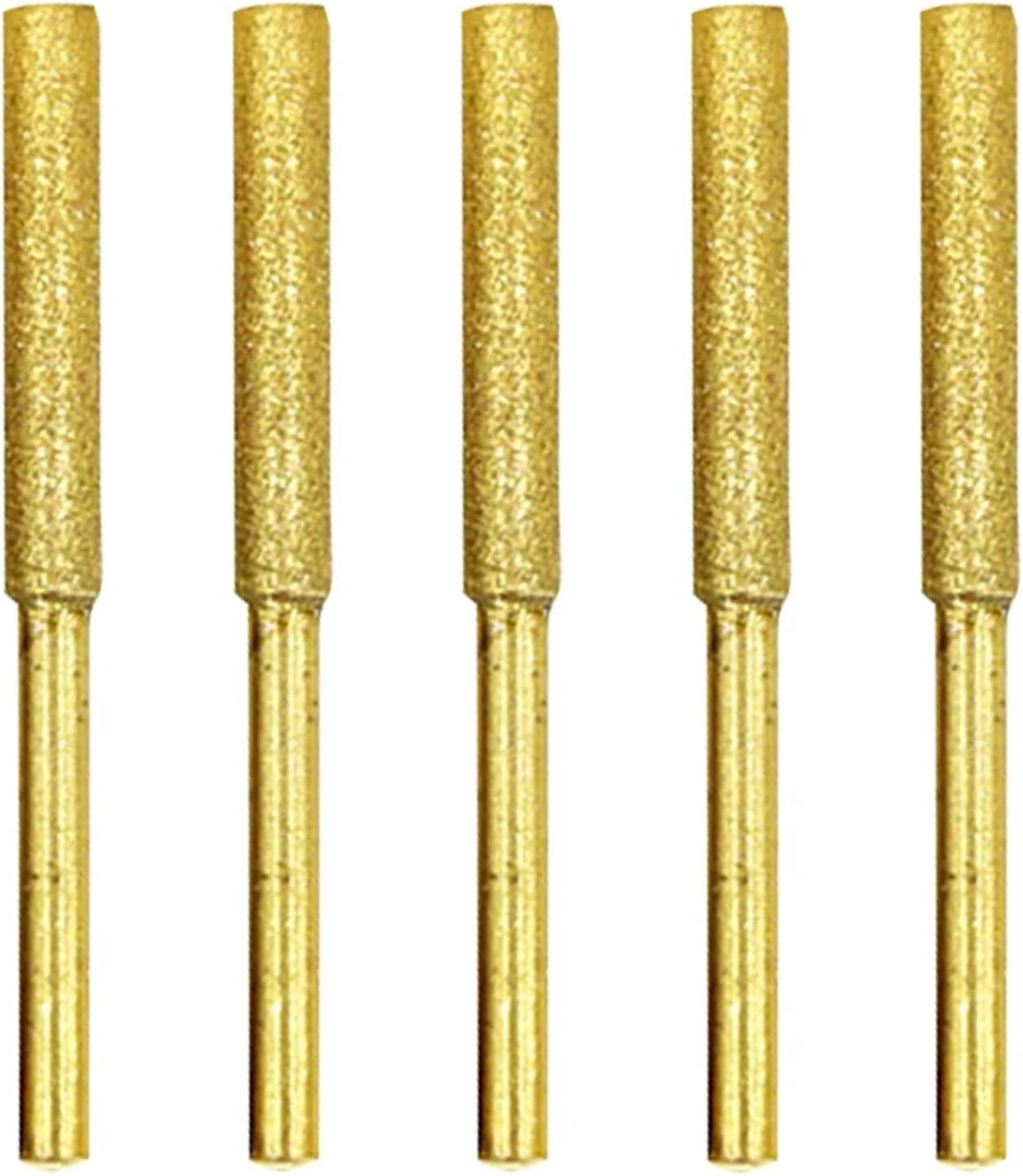 Chainsaw Sharpener Bits 10PCS Grinding Bit 4/4.8/5.5mm Chainsaw Sharpener Stone File Chain Saw Sharpening Tools for Polishing Engraving(4.8mm Silver)