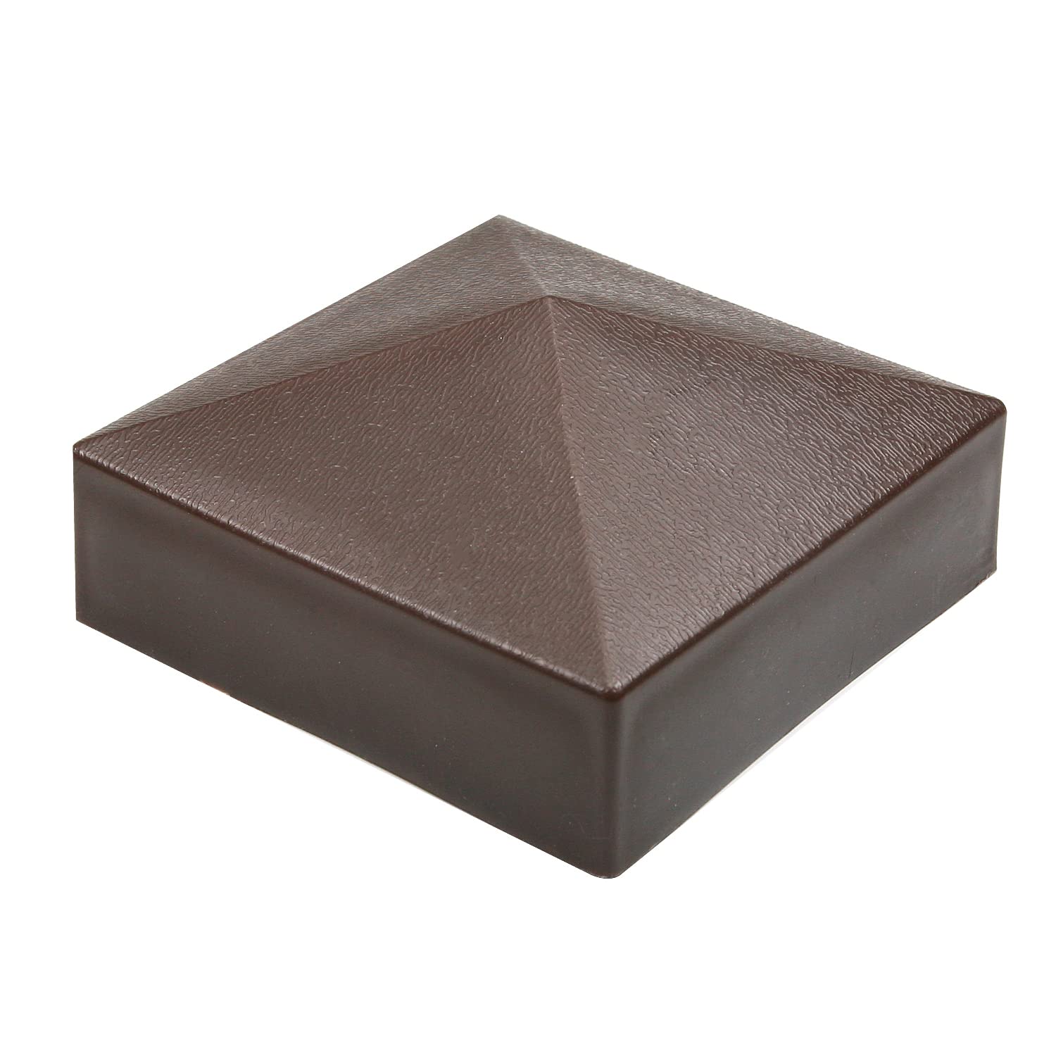 MroMax Fence Post Plastic Cap Pick New Wood Fence Post Caps for Pressure Treated Wood 1Pcs Brown 90x90mm