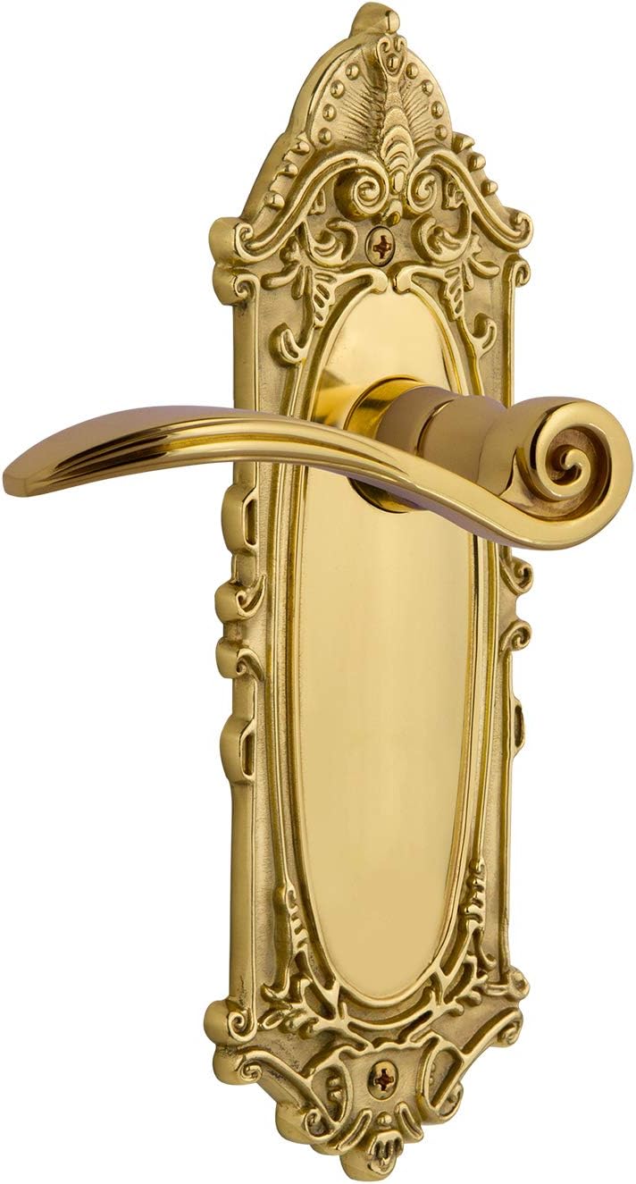 Nostalgic Warehouse Victorian Plate Single Dummy Swan Lever in Antique Brass