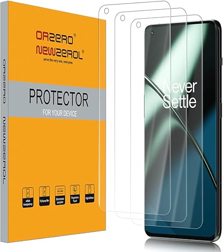 Miniatura 1 de Orzero Paquete de 3 protectores de pantalla compatibles con OnePlus 11 5G, de alta definición, de borde a borde, TPU antiarañazos, sin burbujas