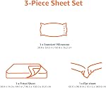 Amazon Basics Lightweight Super Soft Breathable Easy Care Microfiber 3 Piece Bed Sheet Set with 14-Inch Deep Pockets, Twin, Navy Blue, Solid