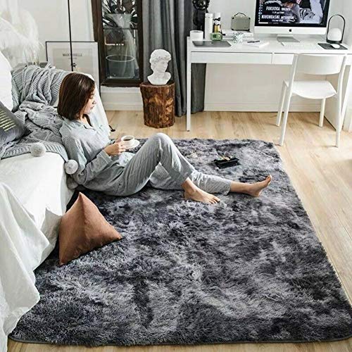 Smartcoco Long Plush Area Rug Soft Fake Fur Washable Non-Slip Decorative Floor Mat for Living Room Bedroom Playing Room