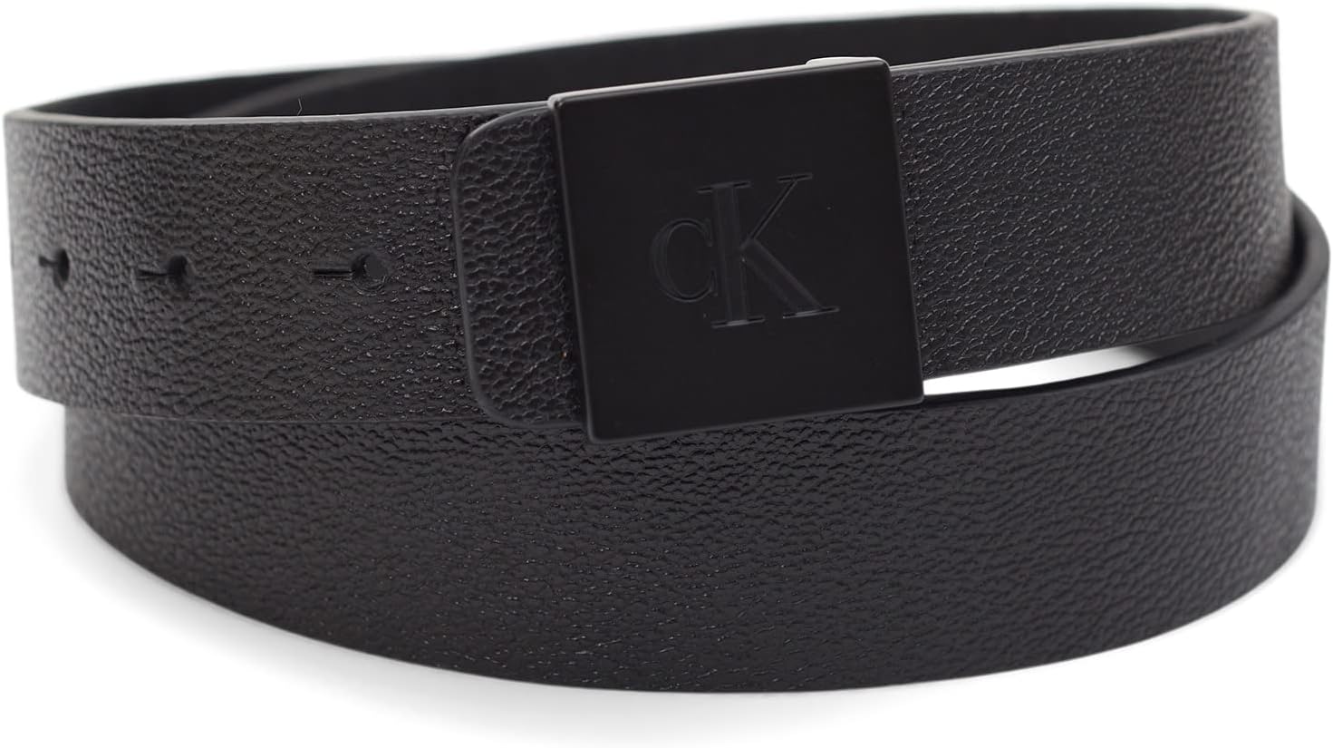 Calvin Klein Men's Modern Plaque Buckle Belt with Logo Detail for Dress Pants - Image 2