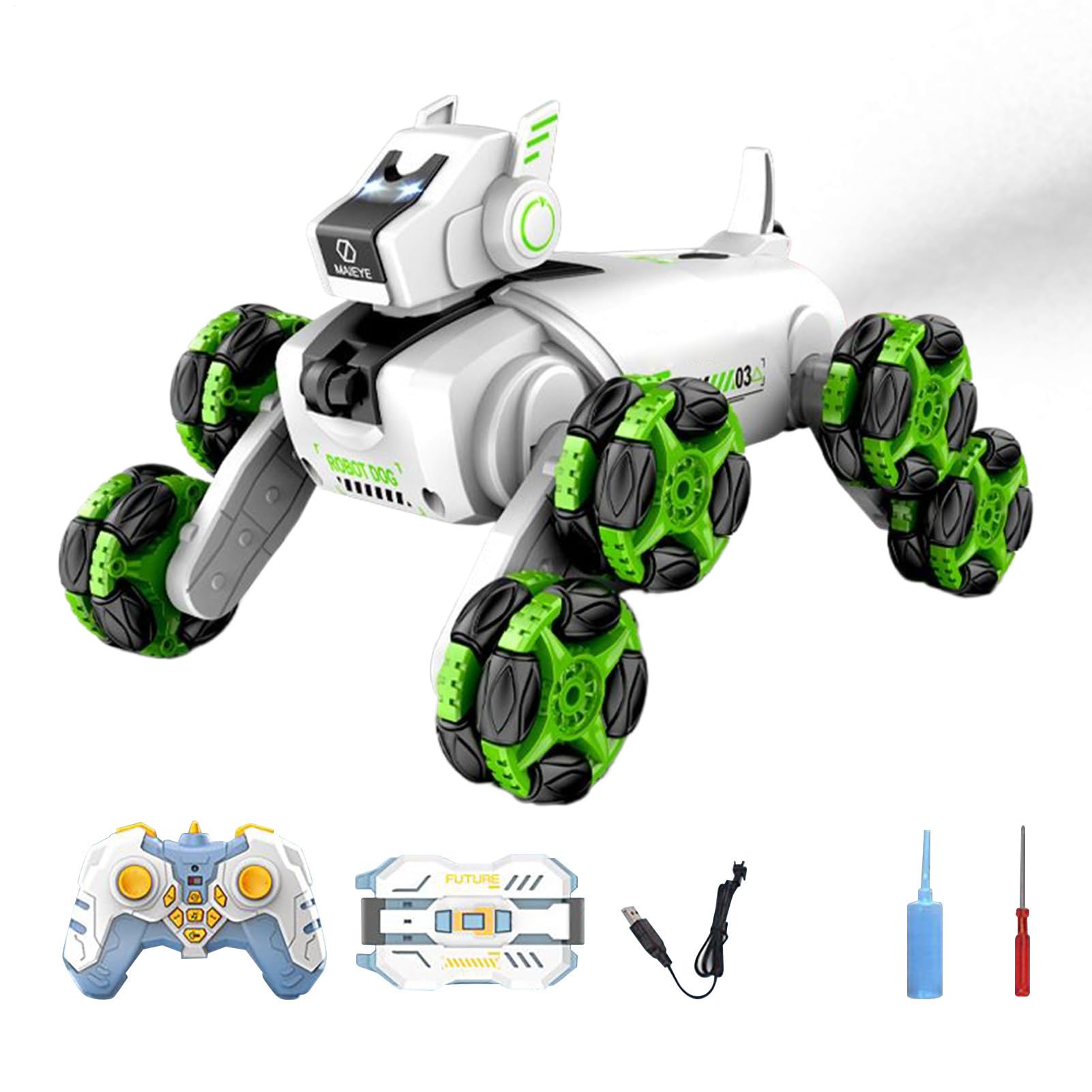 Cucciolo robot, giocattolo robot per cani Cane robot intelligente 8WD | Music & Light Featurd RC Auto giocattoli, animali robotici elettrici per ragazzi ragazze