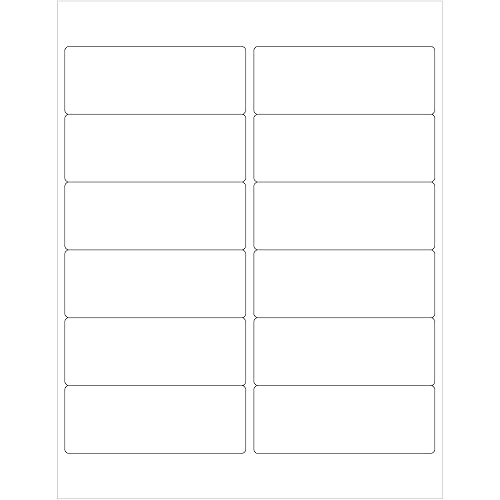 Tape Logic Etiquetas de dirección de envío blancas de 4 x 1 12 pies, para impresoras láser y de inyección de tinta, adhesivo permanente, hoja de 8