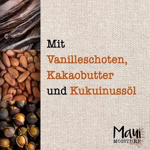 Glättendes Shampoo von Maui Moisture mit Vanille und Kakaobutter