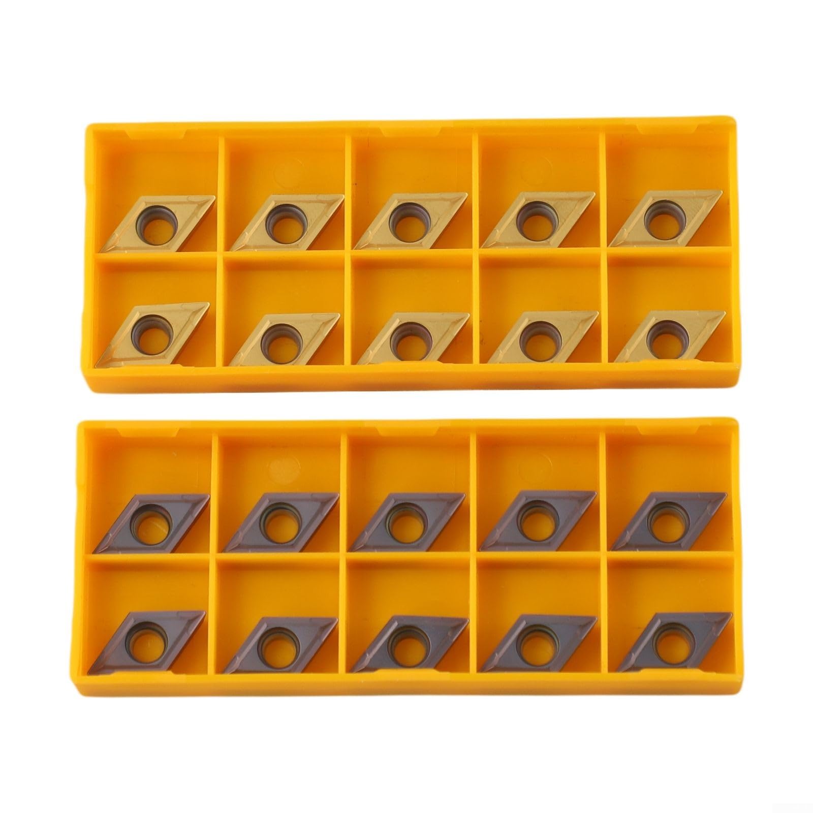 20 Stück DCMT11T304 Hartmetall-Wendeschneidplatten für CNC-Drehen, CVD-beschichtet für Stahl und Edelstahl, Radius 0.4 mm, verschleißfest