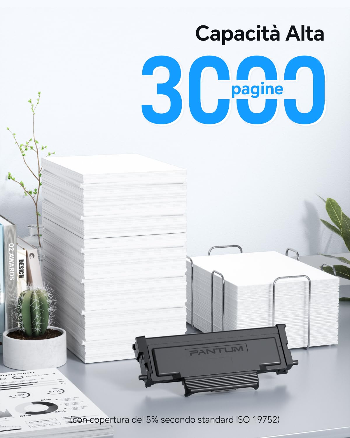 PANTUM BM4309ADW (include cartuccia toner originale iniziale da 1000 pagine) e TL-A4219H cartuccia toner originale da 3000 pagine in combinazione