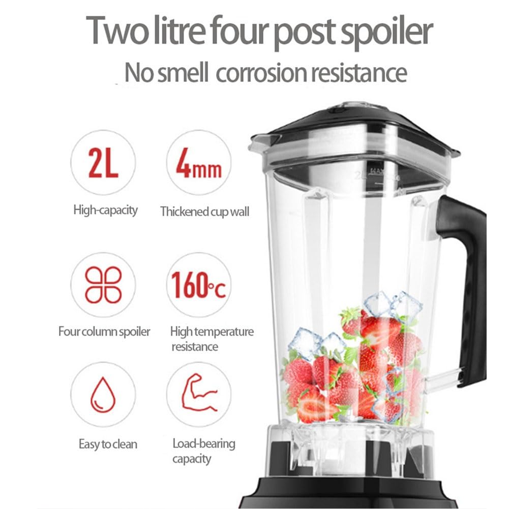 800W Frullatore Mixer Per Smoothie Frullatore Professionale Con 8 Programmi Potente Macinacaffè E Tritaghiaccio 48000Prm Ad Alta Velocità 6 Lame Di Precisione In Acciaio Inossidabile Tritan 2 L