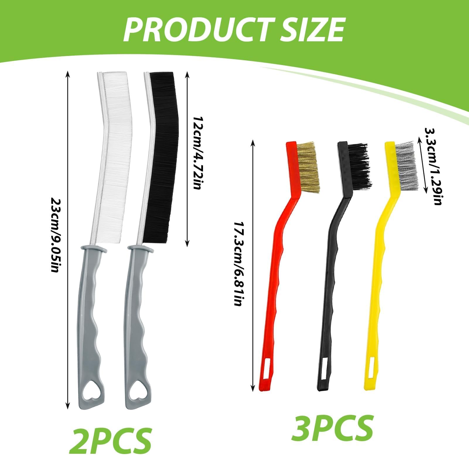 Kit De 11 Brosses De Nettoyage Pour Interstices Et Joints - Poils Durs, Grattoir Inclus - Pour Salle De Bain, Carrelage, éviers, Fenêtres
