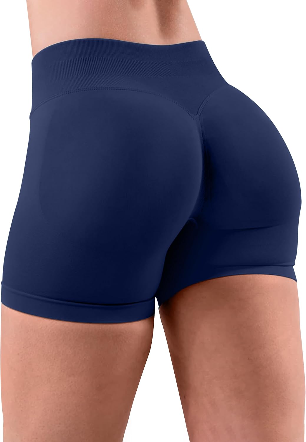 Unthewe Womens Workout Seamless Scrunch Butt Lifting Shorts High Waisted Tummy Control Gym Yoga Shorts