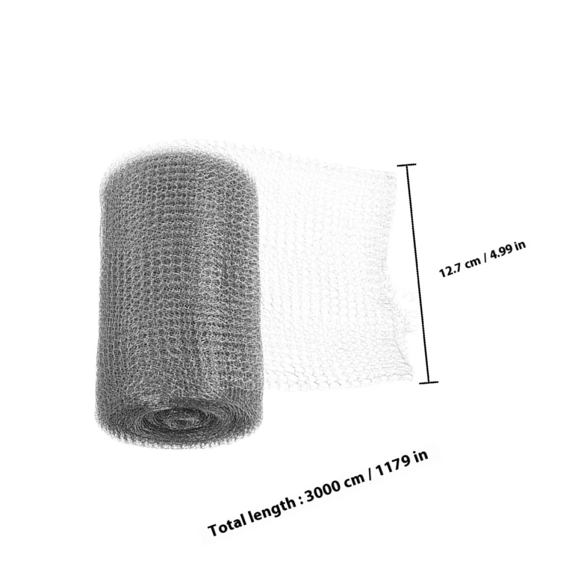 Stainless Steel 304 Wire Mesh Fabric 5 Inch X 100 Feet Double-Layer Metal Mesh Roll Flexible Stretchy Hardware Cloth for Garden House Gap Blocker and DIY