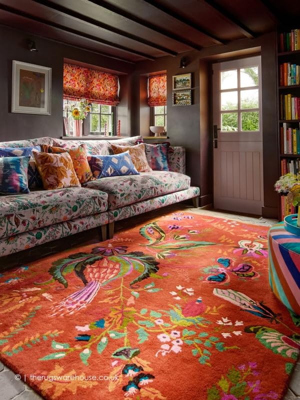 Image of OLEFIN Handmade Thick Woolen Anti Slip Carpet and Rugs for Living Room Bedroom Hall Dinning Room Kids Room