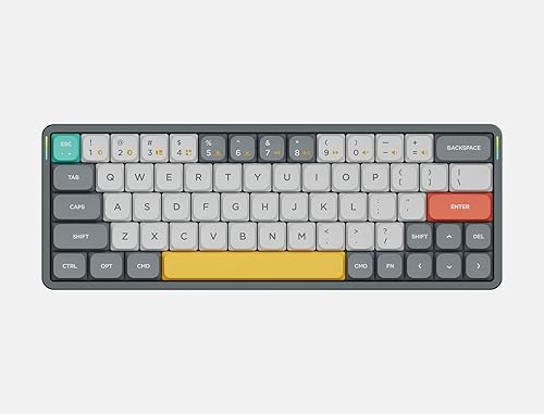 NuPhy Teclado inalámbrico Air60 60 de perfil bajo teclado mecánico inalámbricocon cable compatible con Bluetooth 50 24G y conexión con cable