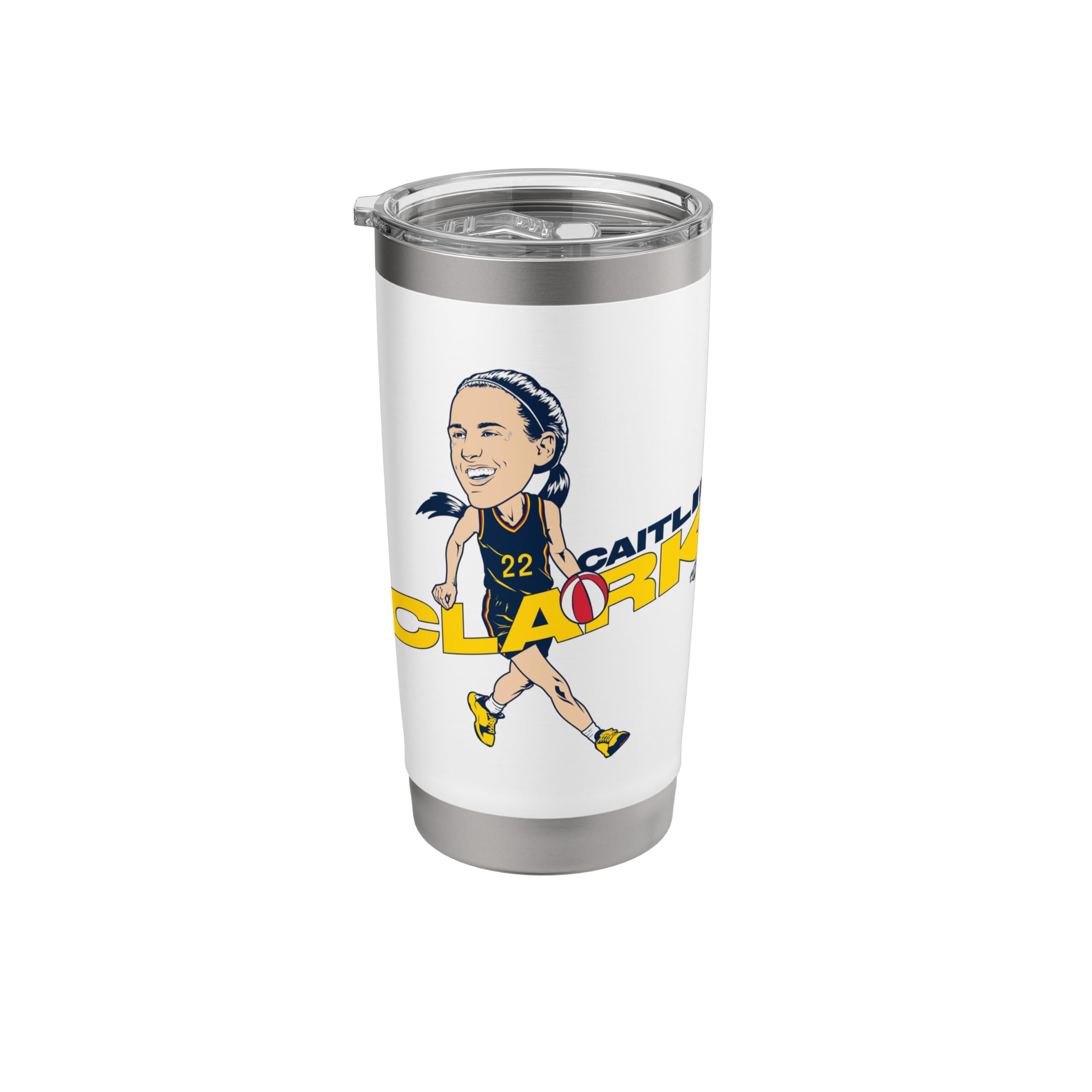 Caitlin Clark: Caricature - Indiana Basketball Stainless Steel Insulated Tumbler
