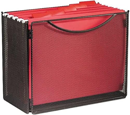 Miniatura 6 de Safco Productos Onyx Mesh - Cubo de archivo tamaño carta 2170BL negro, acabado de capa de polvo negro, construcción de malla de acero duradero