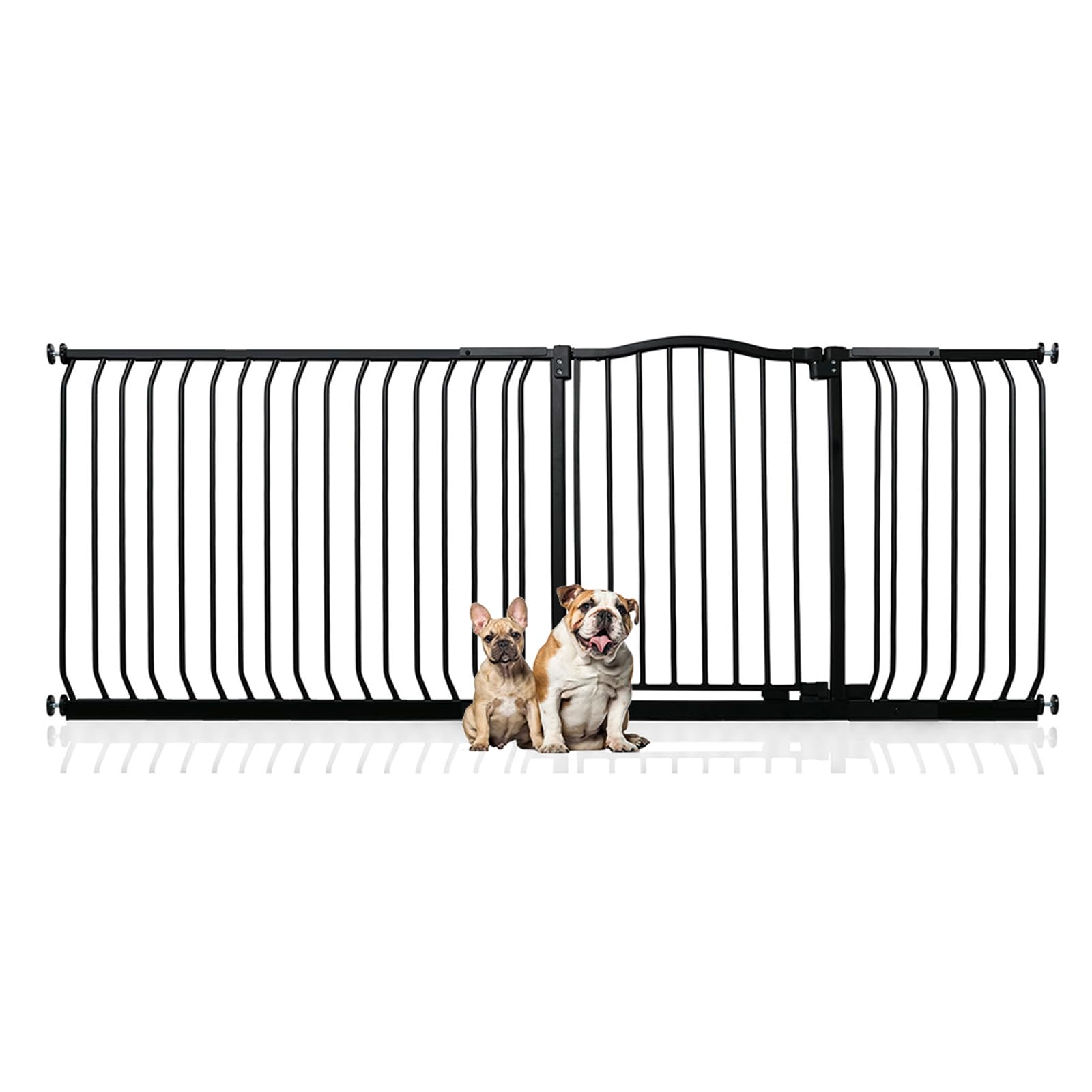 Bettacare Curved Top Dog Gate207Cm216CmMatt BlackPressure Fit Pet Gate For Dog And PuppyPet And Dog Barrier from B&Q