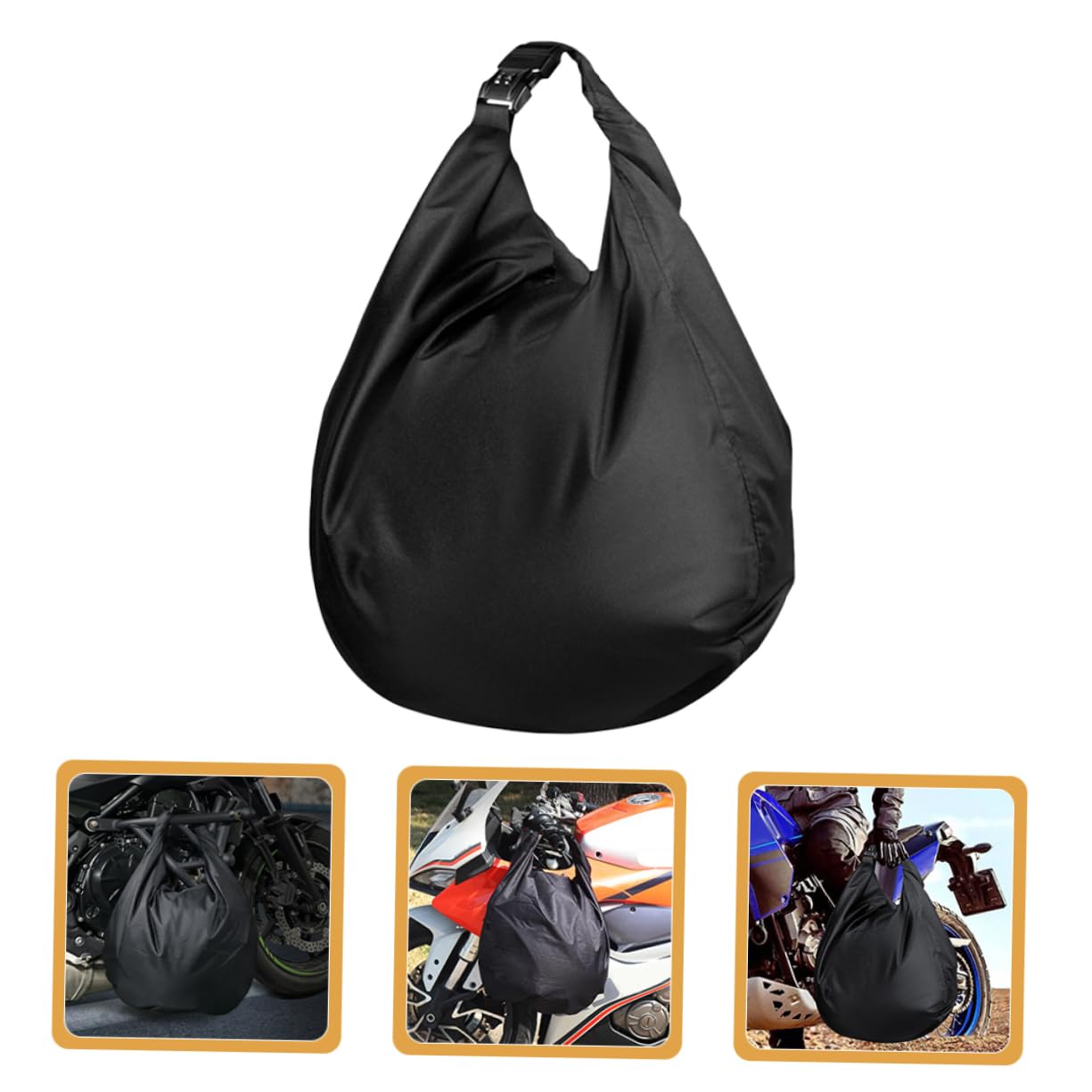 Cabilock Bolsa Portátil para Casco de Motocicleta de Gran Capacidad Negra