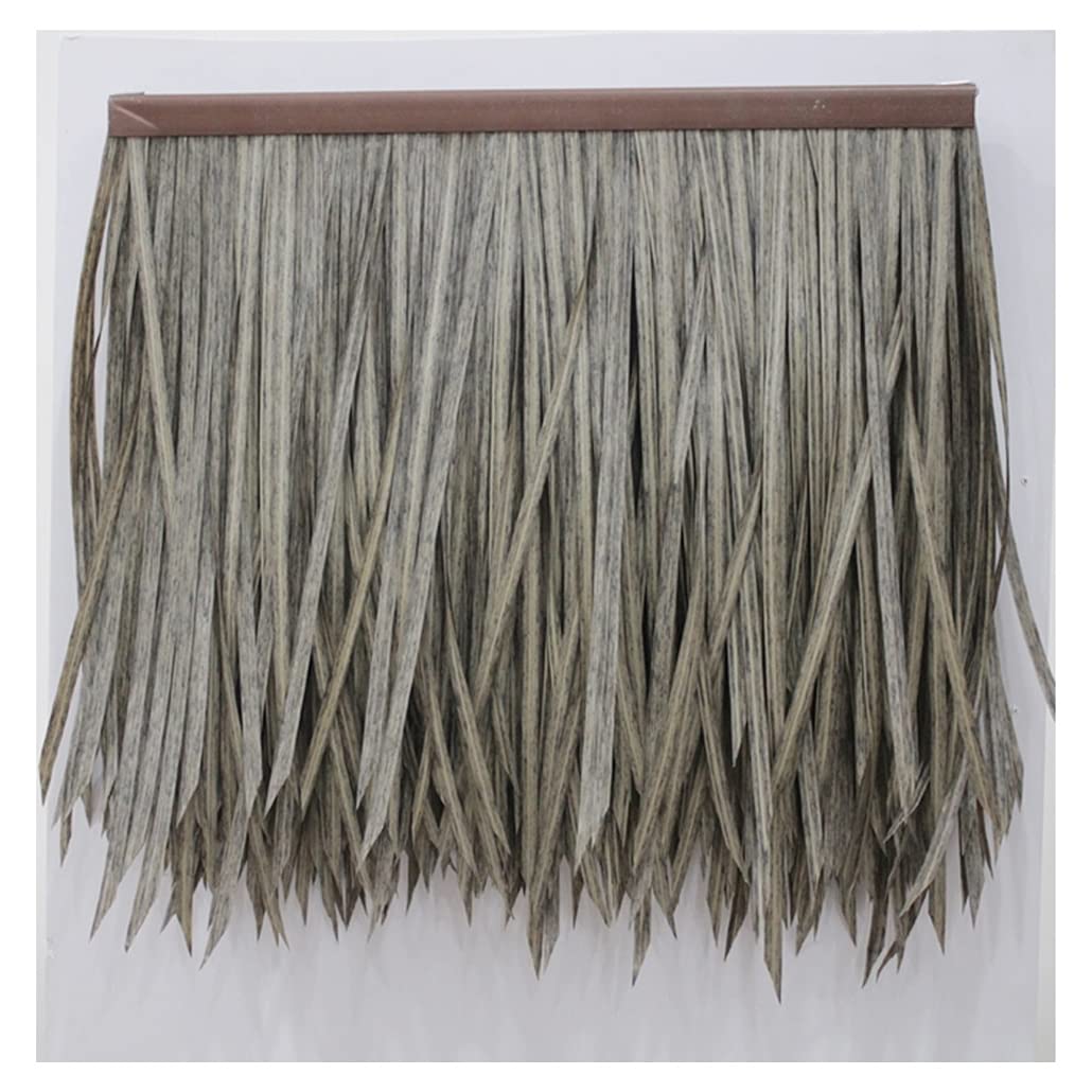 Chaume synthétique ignifuge en PE aspect naturel pour toit de maison en bois (Lot de 20, Jaune B)