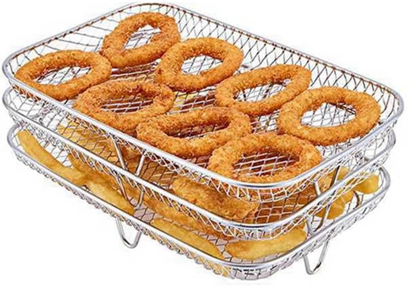 Miniatura 2 de Estante para freidora de aire apto para freidora de aire dobles, bandejas deshidratadoras para freidora de aire para Ninja Foodi DZ201 DZ100