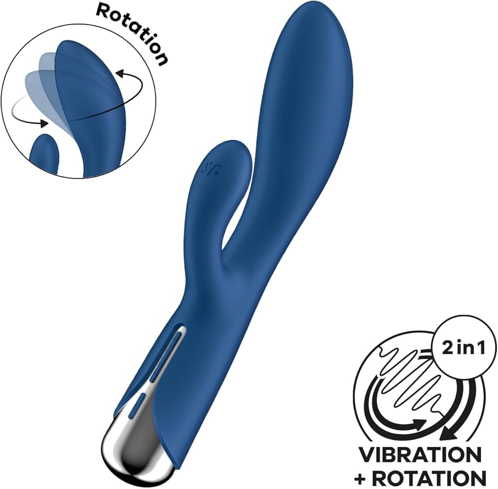 Amazon.com: Satisfyer Spinning Rabbit 1 (Blue) Vibrator Sex Toy