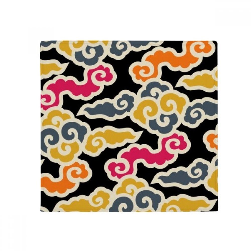 Tapis de sol multicolore 80x80cm style japonais chinois auspicious