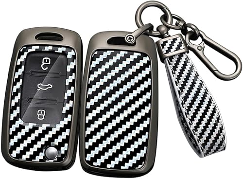 Miniatura 1 de ontto Funda para llavero de automóvil para Volkswagen Jetta Golf GTI Passat Polo Tiguan Atlas Touareg Beetle Flip Flip Llave plegable, soporte de