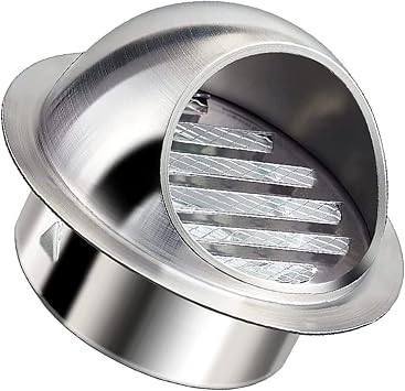 Vent Cap Wall Round Exhaust Hood, Clothes Dryer Replacement Vents External Stable Durable Weatherproof, for Room Exhaust Ventilation, Beautify Exterior Wall Air Vent Ventilation Grill Hood