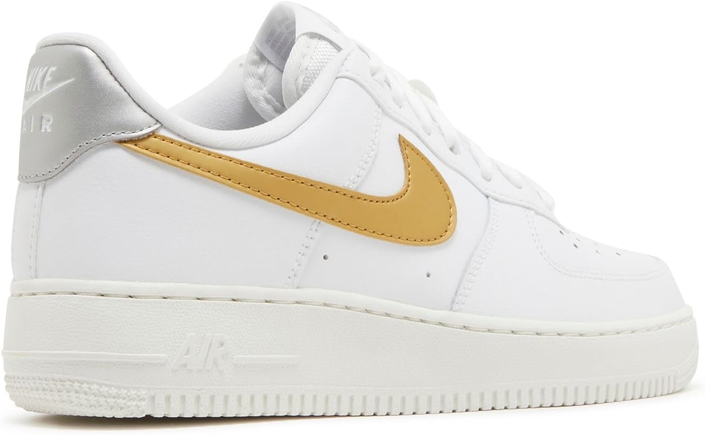 white nike with gold