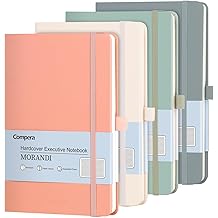 Comix 4 Pack Lined Journal Notebooks for Women, 176 Pages, 5.5 x 8.3", Hardcover, Morandi, 100gsm Paper, A5 Journaling Notebooks, Perfect for Work School Home