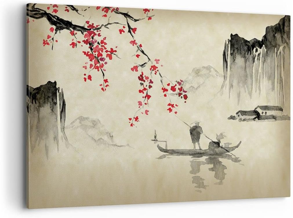 Tableau Sur Toile Décoratif 120x80 Cm - Impression Moderne Graffiti Industriel - Décoration Murale Salon, Chambre