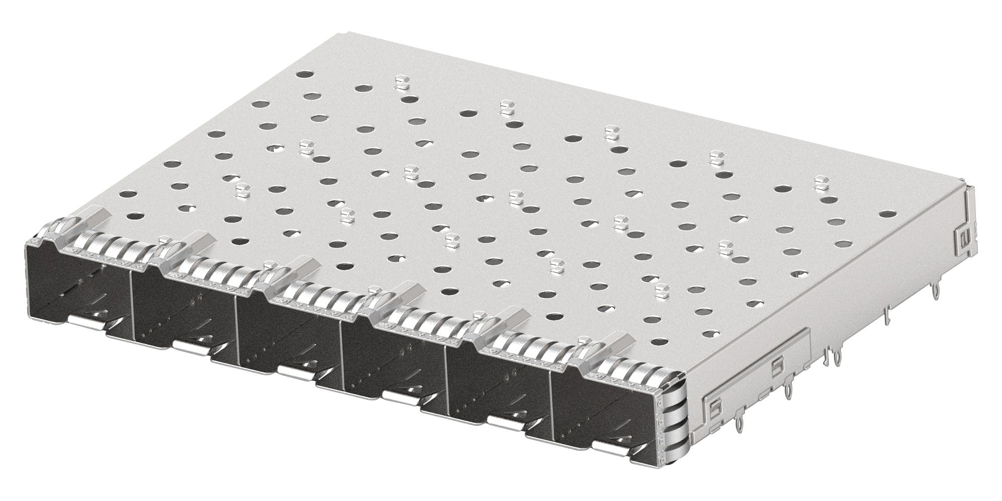 Cage SFP-DD pour liaison serveur haute vitesse 6 ports Press-FIT 2345214-1