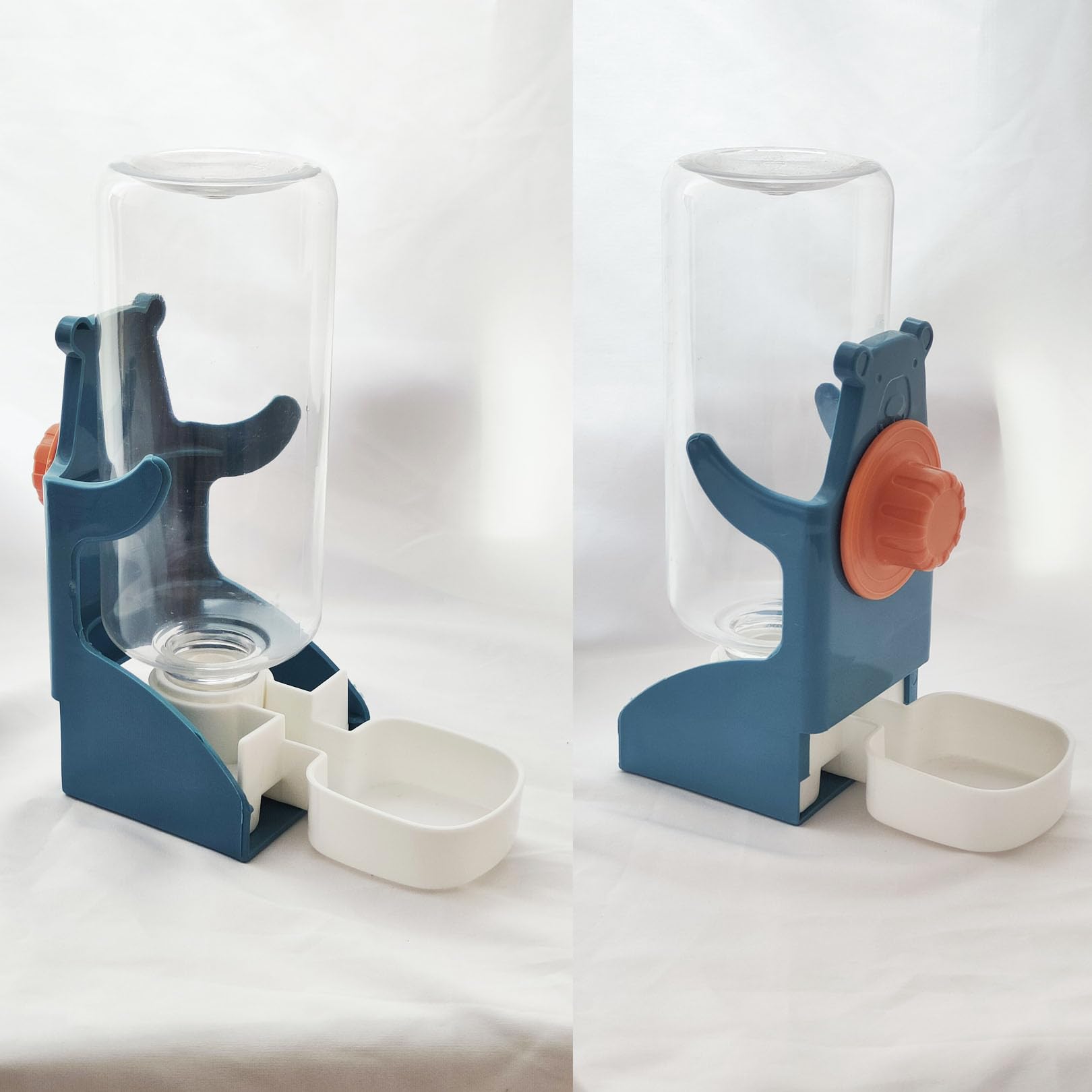 Juego de dispensador de agua para pájaros sin ensuciar, alimentador automático transparente para loros, contenedor de alimentos de acrílico, accesorios para pájaros pequeños, periquitos canarios,